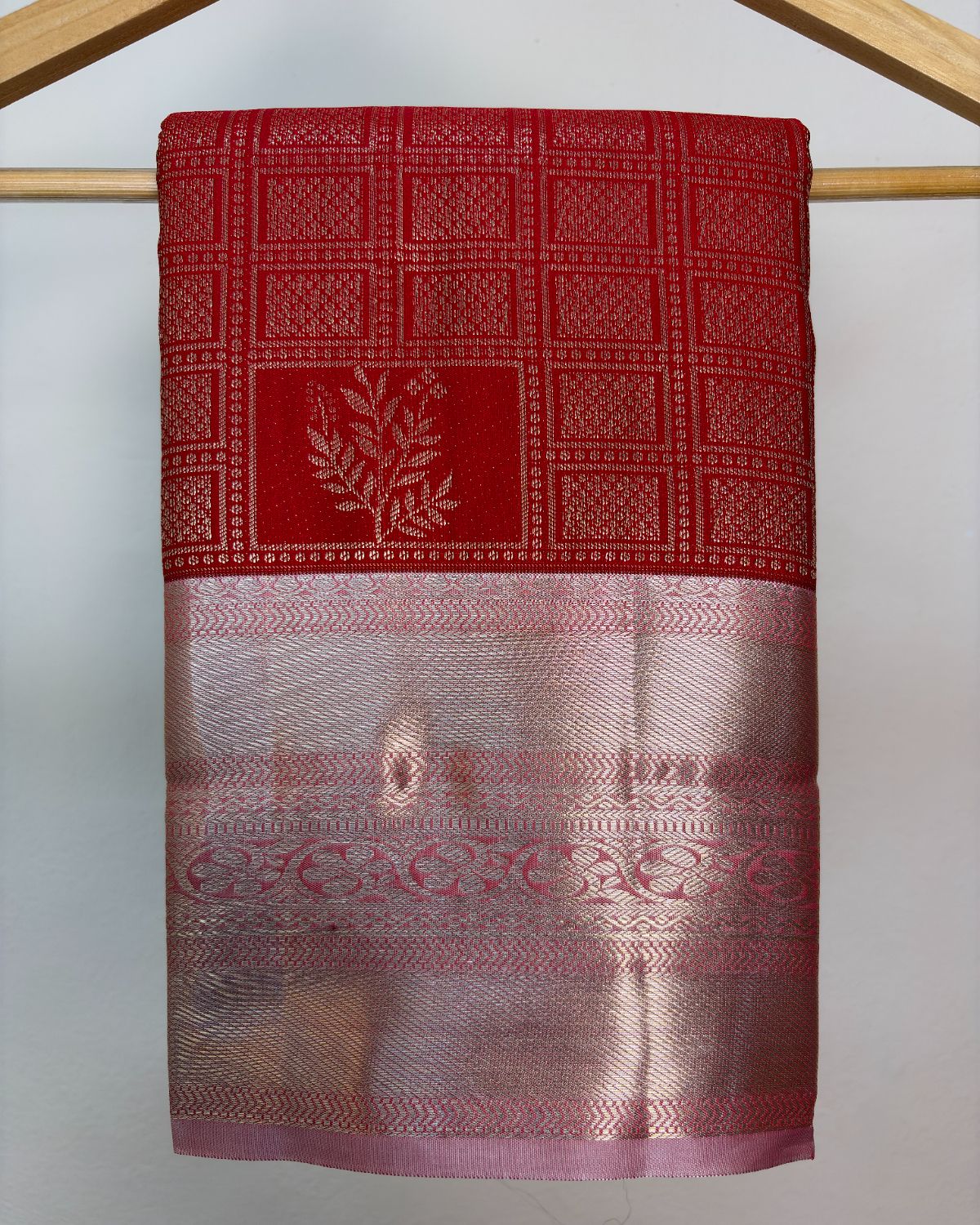 Semi Silk Kanchipuram Saree with Vintage Woven Motifs