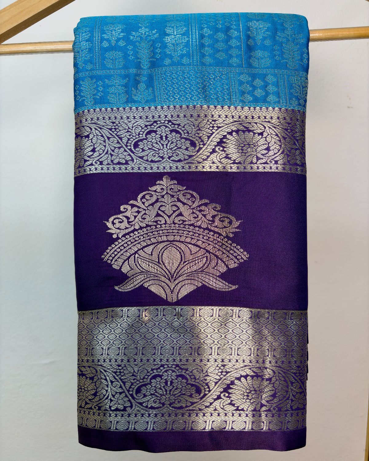 Semi Silk Kanchipuram Saree with Vintage Woven Motifs