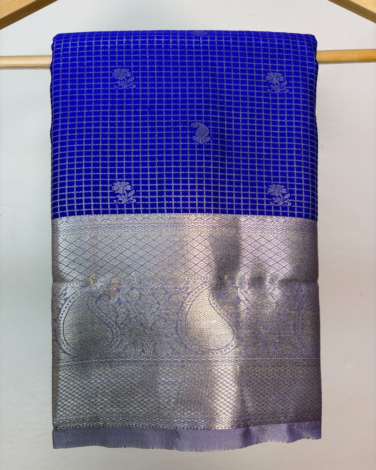Semi Silk Kanchipuram Saree with Vintage Woven Motifs