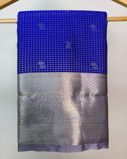 Semi Silk Kanchipuram Saree with Vintage Woven Motifs