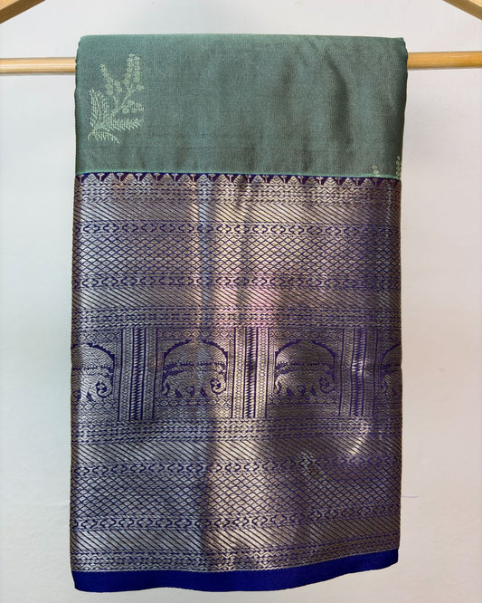 Semi Silk Kanchipuram Saree with Buti Weaving