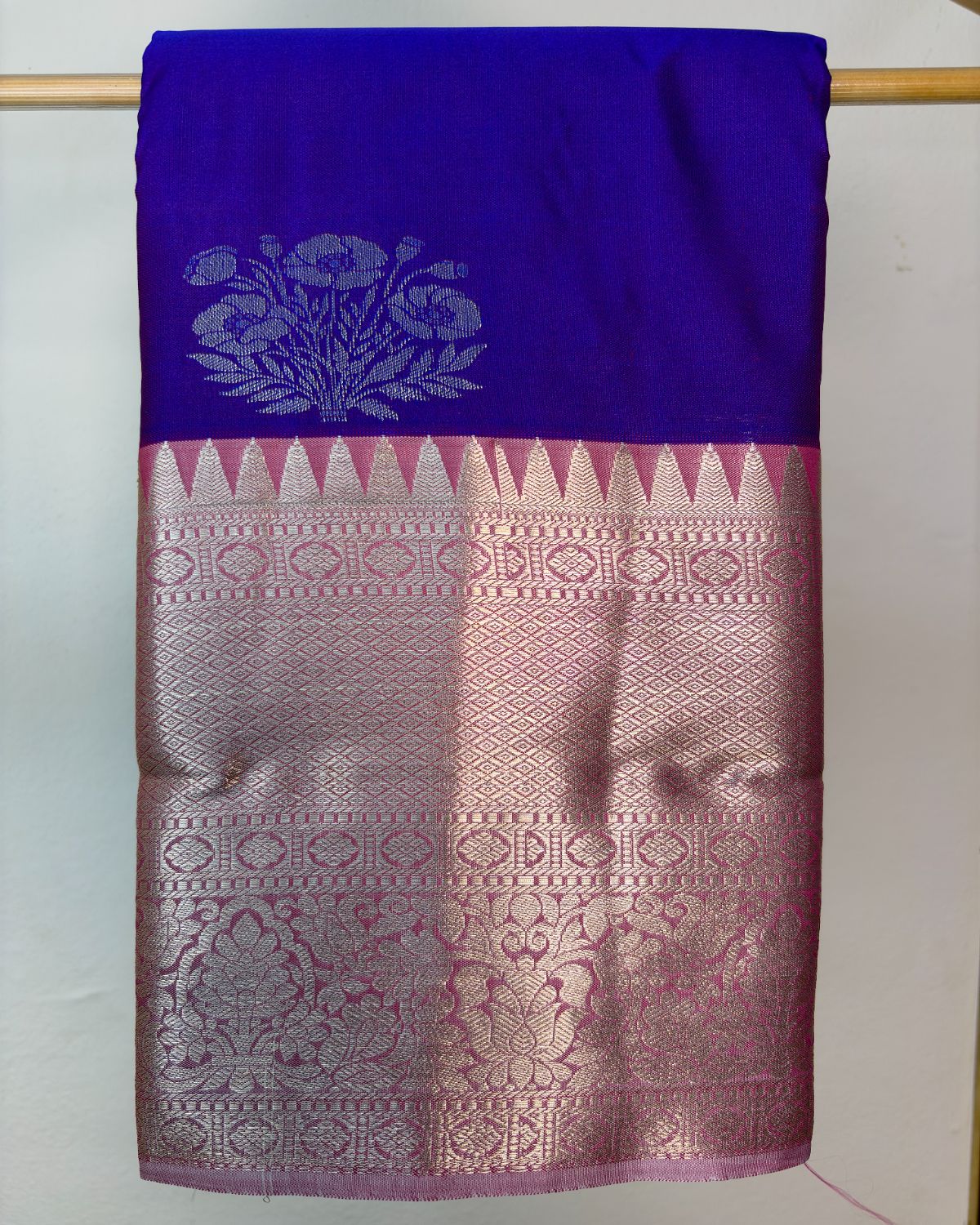 Semi Silk Kanchipuram Saree with Buti Weaving