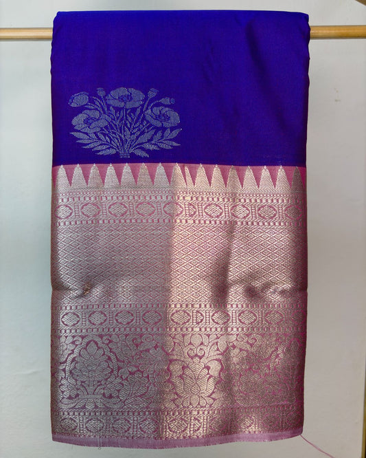 Semi Silk Kanchipuram Saree with Buti Weaving