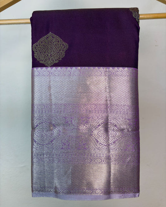 Semi Silk Kanchipuram Saree with Buti Weaving