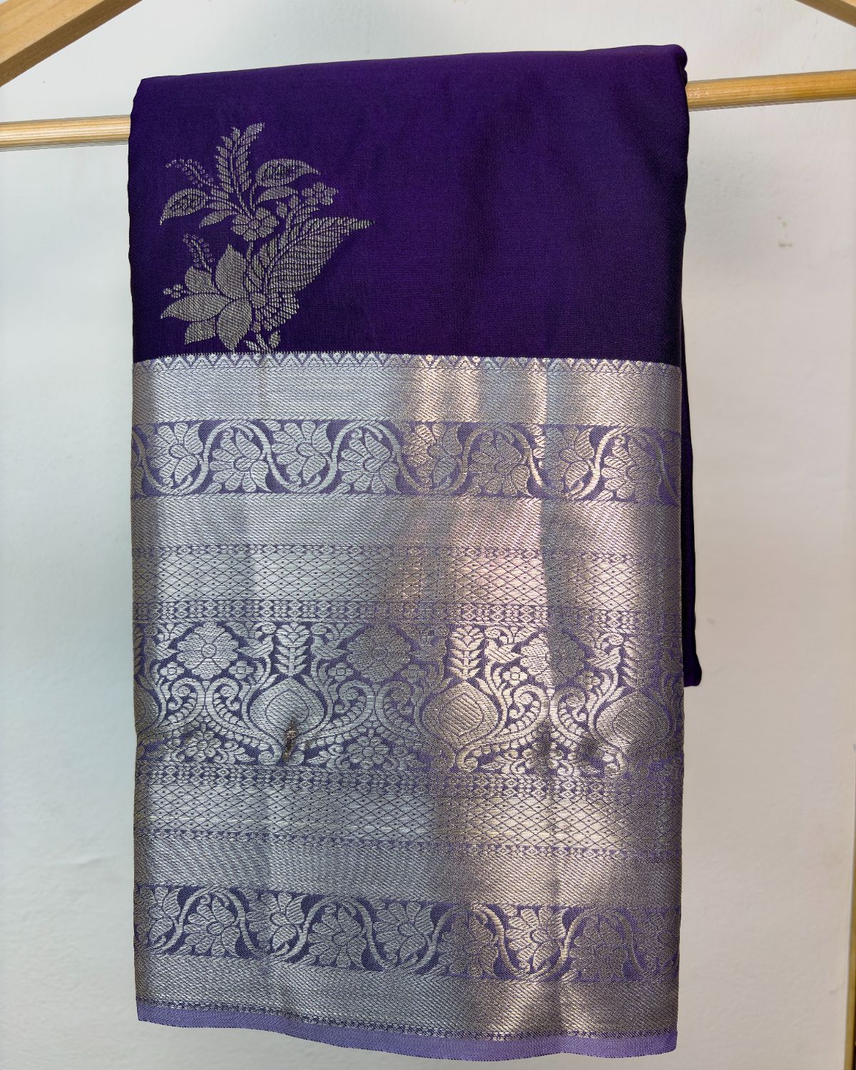 Semi Silk Kanchipuram Saree with Buti Weaving