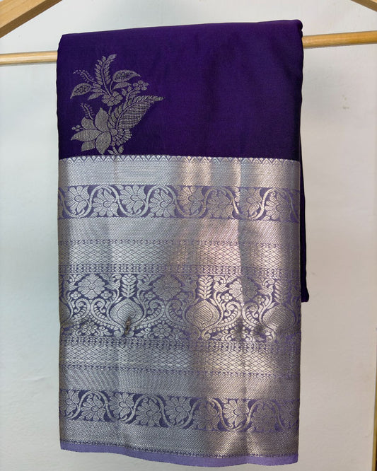 Semi Silk Kanchipuram Saree with Buti Weaving