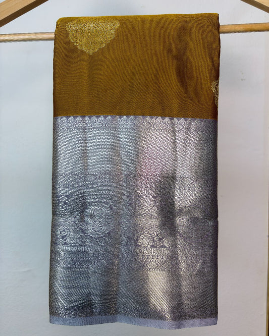 Semi Silk Kanchipuram Saree with Buti Weaving