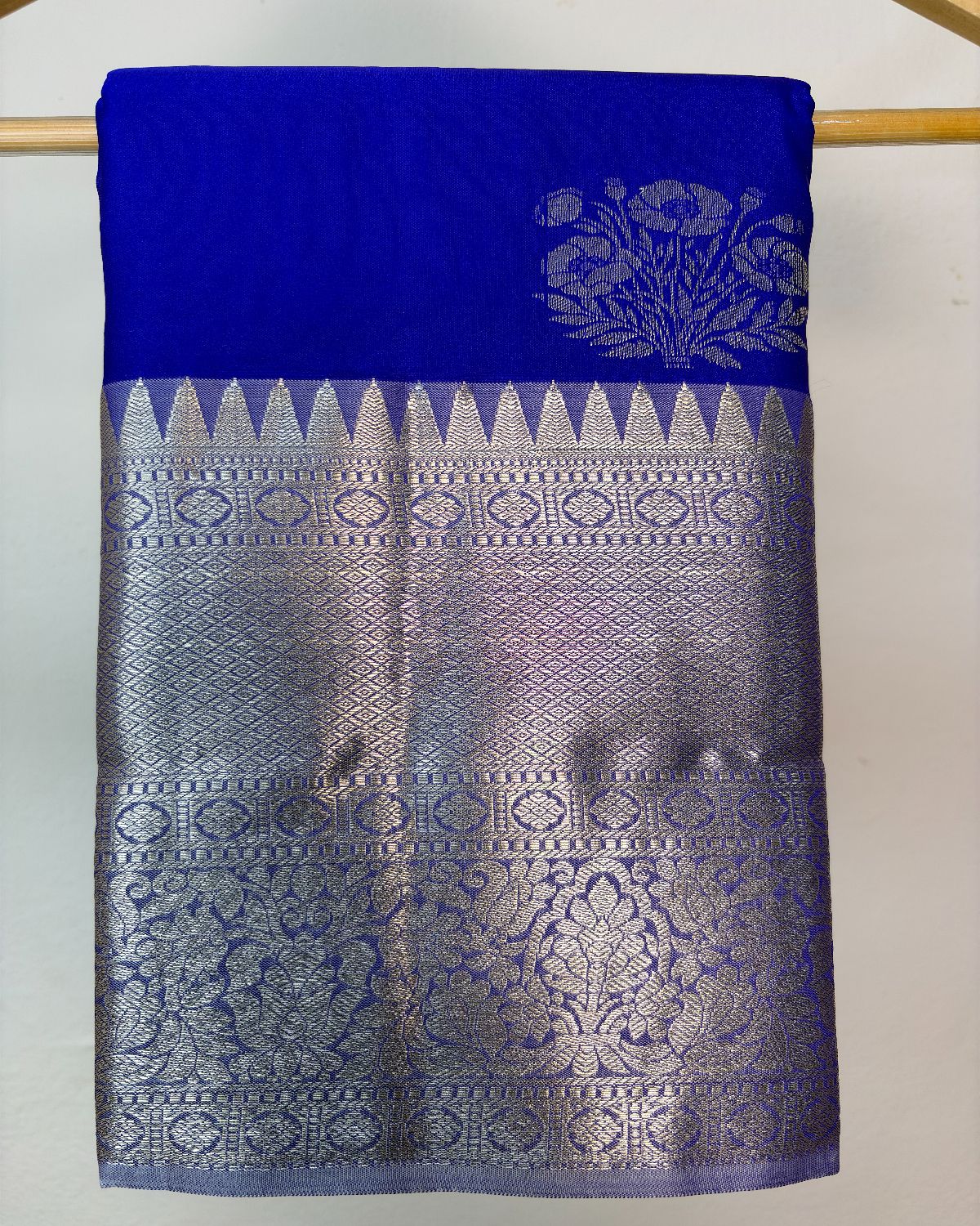 Semi Silk Kanchipuram Saree with Buti Weaving