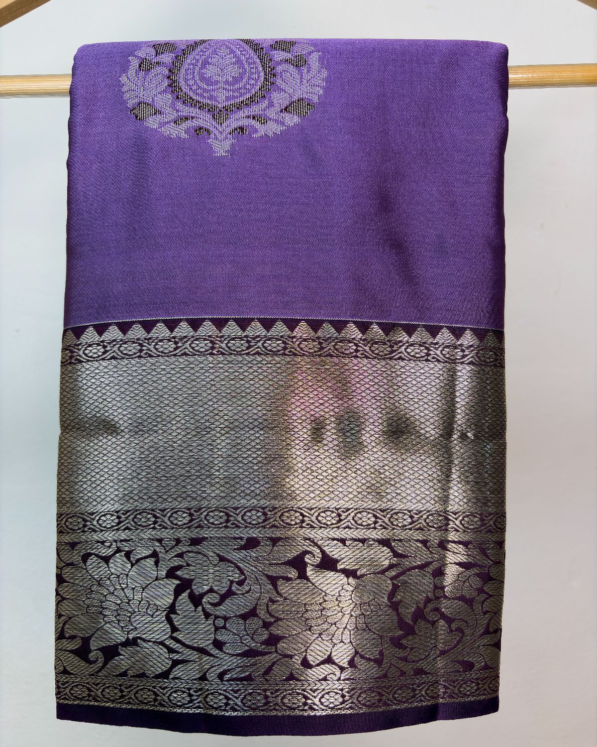 Semi Silk Kanchipuram Saree with Buti Weaving