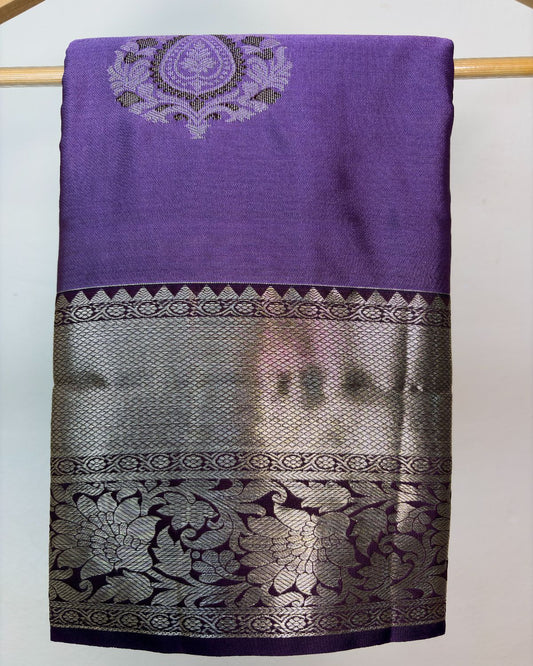 Semi Silk Kanchipuram Saree with Buti Weaving