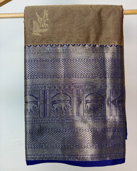 Semi Silk Kanchipuram Saree with Buti Weaving
