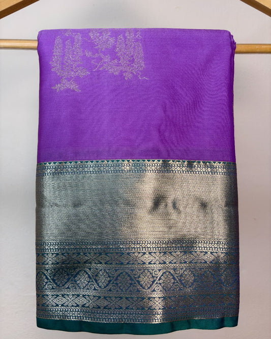 Semi Silk Kanchipuram Saree with Buti Weaving